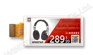 2.13 inch 122x250 4-Colour Electronic Paper Display
