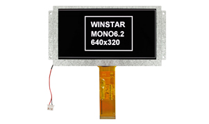 6.2 inch 640x320 Monochrome TFT LCD Display