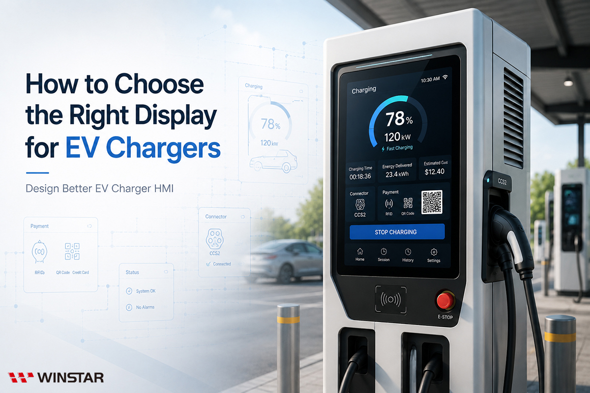 Choosing the Right Display for EV Charging Station HMIs